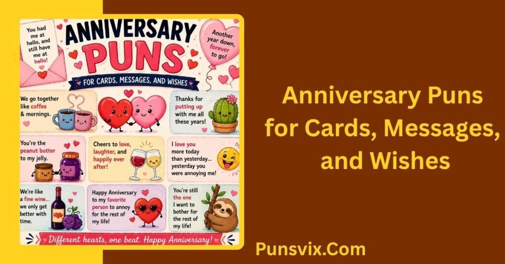300+ Anniversary Puns to Make Every Celebration More Fun 3 Anniversary Puns for Cards, Messages, and Wishes