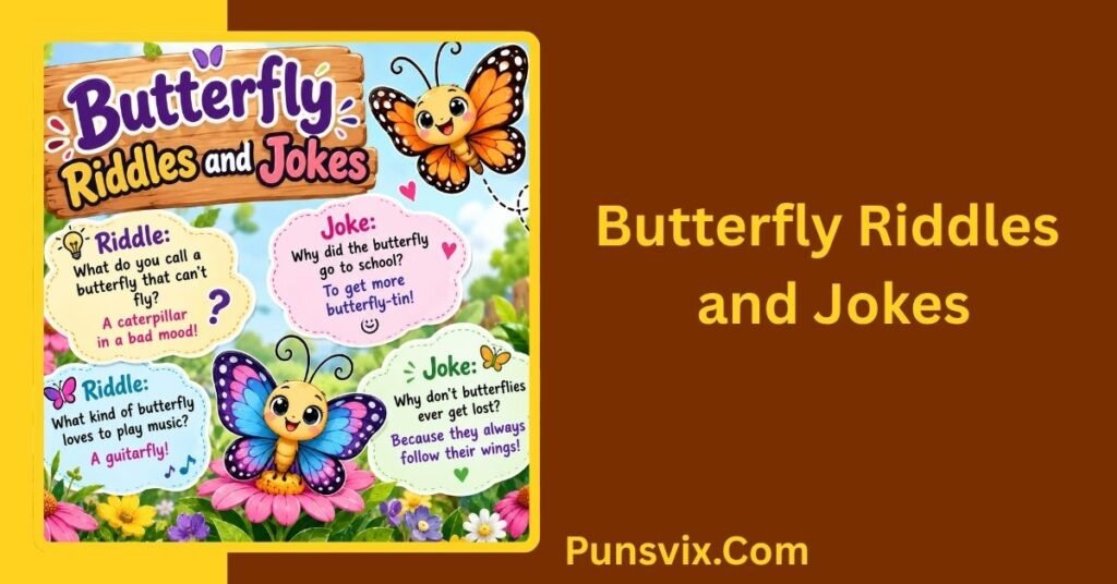 250+ Butterfly Puns That Are Cute, Funny & Perfect for Captions 5 Butterfly Riddles and Jokes