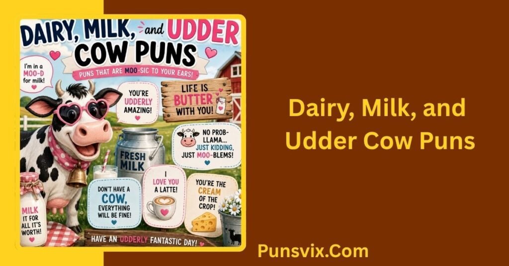 800+ Cow Puns That Are Udderly Hilarious for Every Occasion 4 Dairy, Milk, and Udder Cow Puns