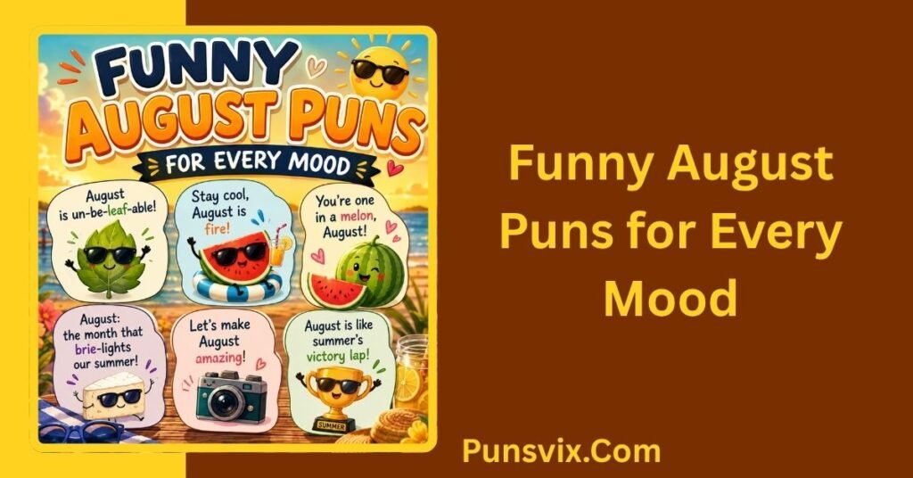 August Puns: 150+ Funny Ideas to Make Summer More Fun 2 Funny August Puns for Every Mood