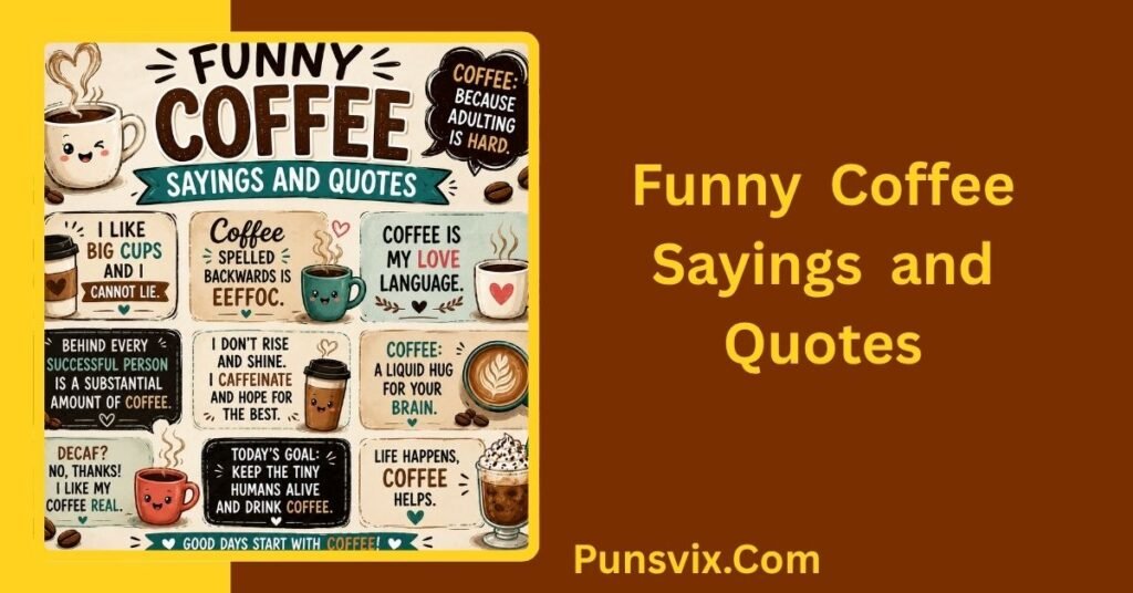 350+ Coffee Puns to Brew Up Laughs, Captions & Good Vibes 5 Funny Coffee Sayings and Quotes