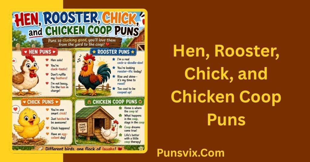 375+ Best Chicken Puns One Liners for Quick, Funny Laughs 4 Hen, Rooster, Chick, and Chicken Coop Puns