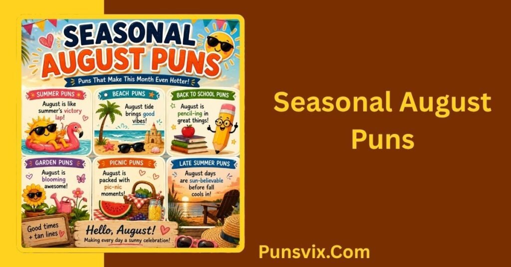 August Puns: 150+ Funny Ideas to Make Summer More Fun 4 Seasonal August Puns