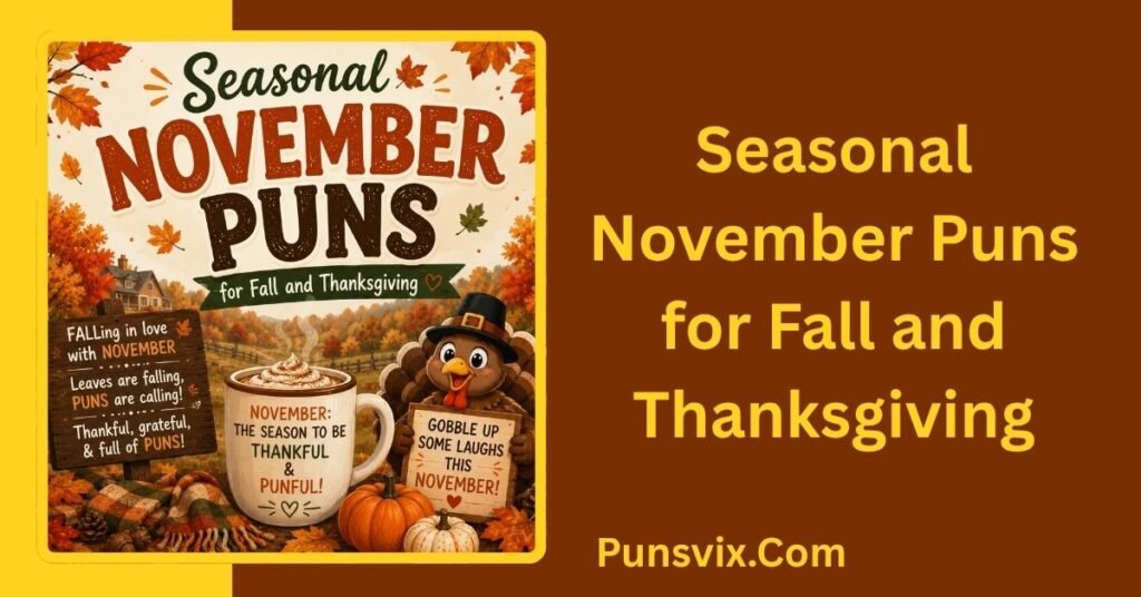 150+ November Puns to Make Your Fall Season More Fun 3 Seasonal November Puns for Fall and Thanksgiving