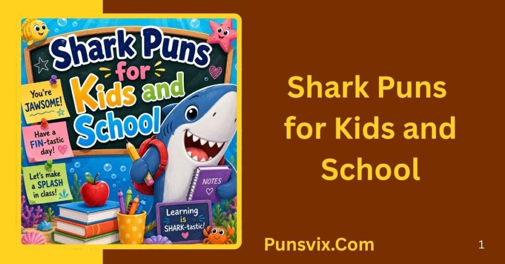 Shark Puns for Kids and School