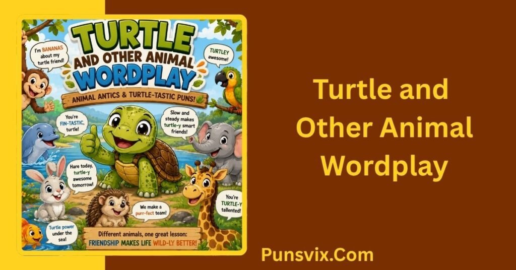 250+ Turtle Puns: Funny, Cute, Clever & Shell-Tastic Laughs 6 Turtle and Other Animal Wordplay