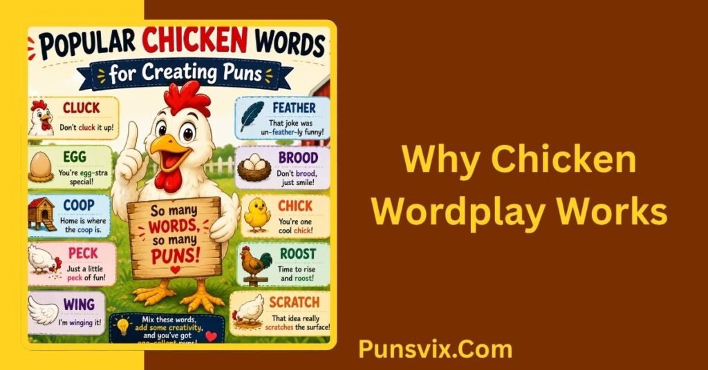375+ Best Chicken Puns One Liners for Quick, Funny Laughs 2 Why Chicken Wordplay Works