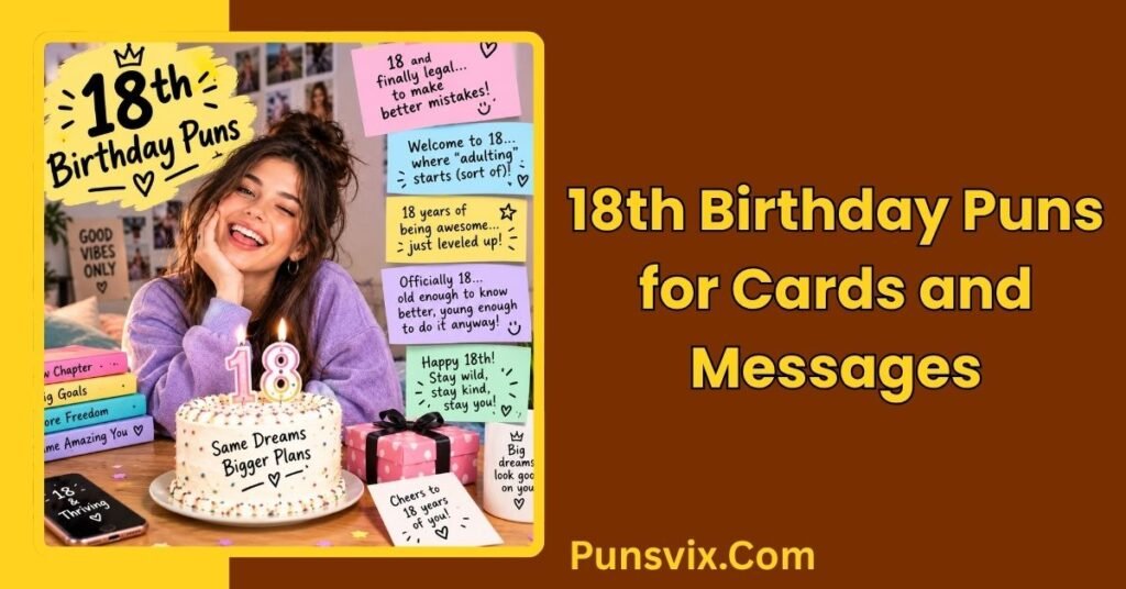 18th Birthday Puns: 100+ Funny, Cute & Clever Ideas 4 18th Birthday Puns for Cards and Messages