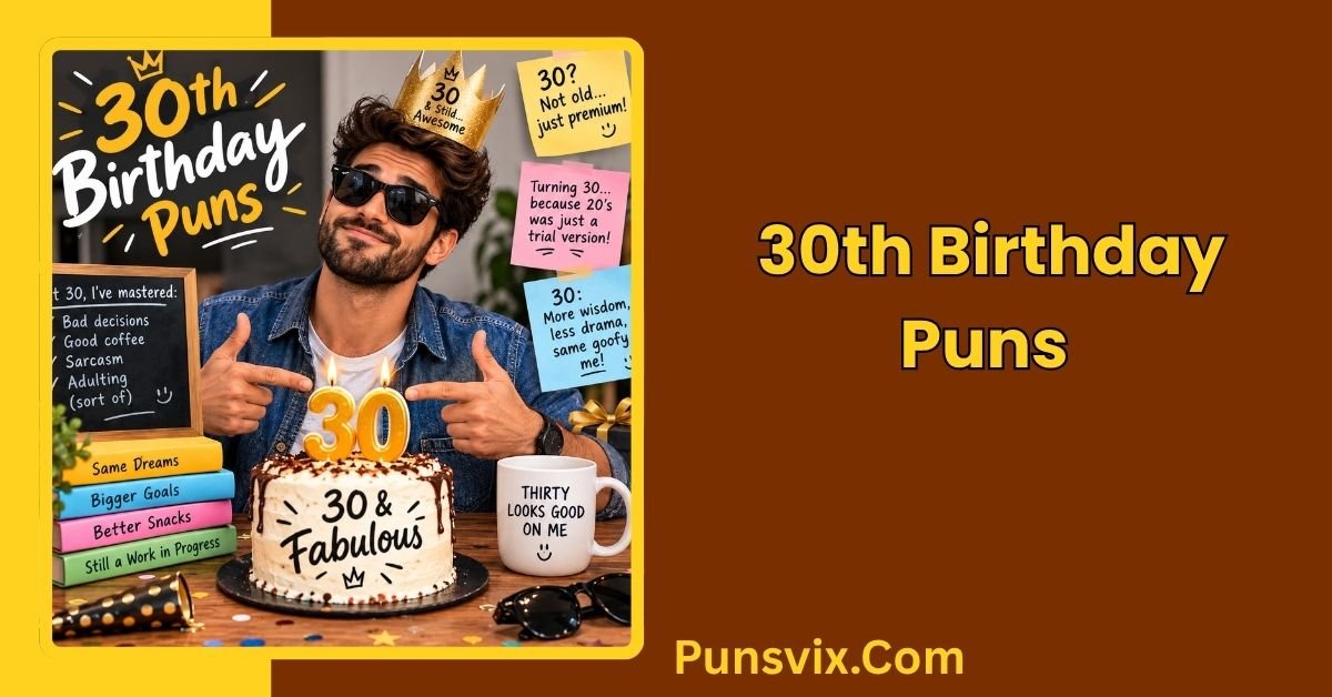30th Birthday Puns