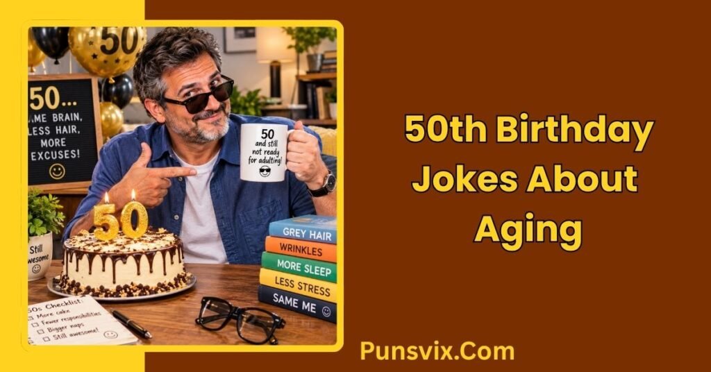 100+ Hilarious 50th Birthday Puns for Cards, Captions, and Cake 4 50th Birthday Jokes About
Aging