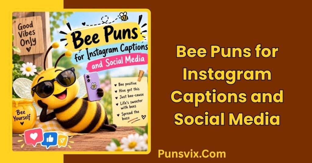 Funny Bee Puns for Everyday Laughs: 300+ Buzz-Worthy Ideas 4 Bee Puns for Instagram Captions and Social Media