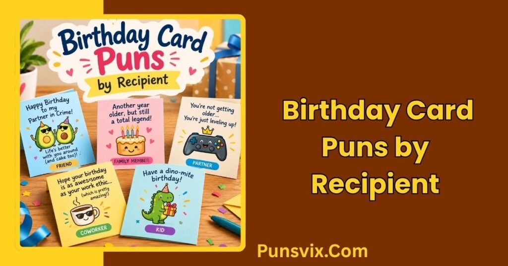 Birthday Card Puns by Recipient
