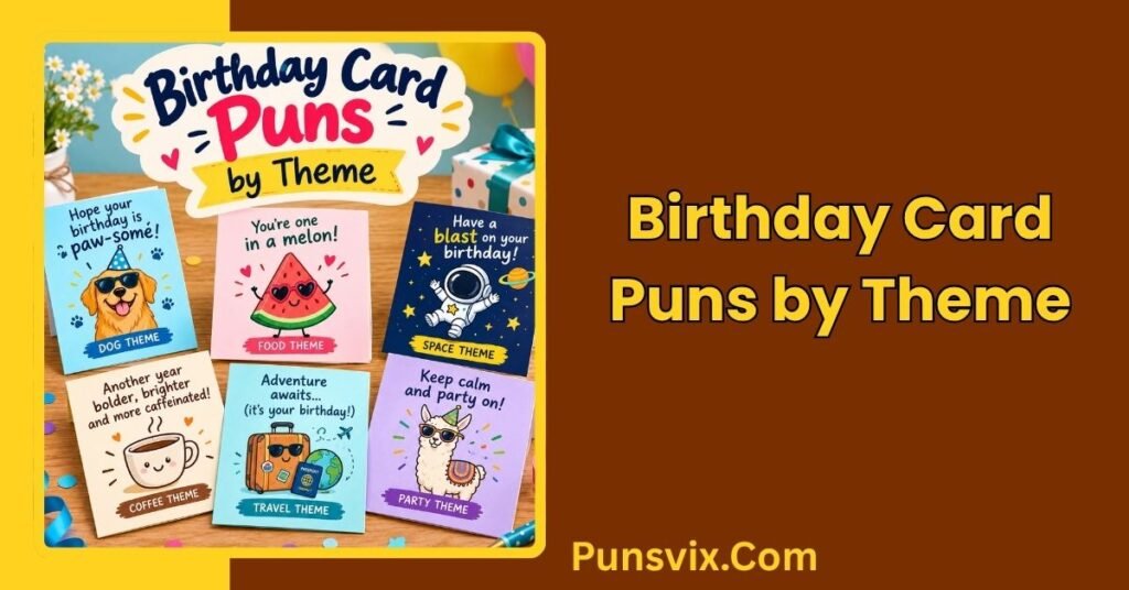 Birthday Card Puns by Theme