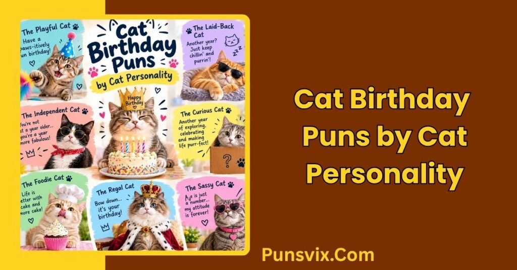 250+ Cat Birthday Puns That Are Purr-Fect for Every Celebration 5 Cat Birthday Puns by Cat Personality