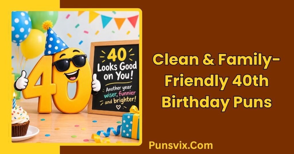 Clean & Family-Friendly 40th Birthday Puns