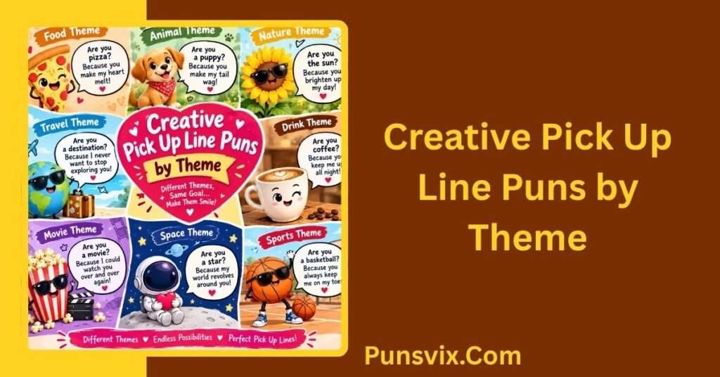 200+ Pick Up Line Puns That Are Funny, Cute & Smooth 4 Creative Pick Up Line Puns by Theme