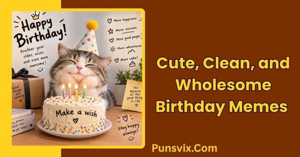 100+ Happy Birthday Puns Meme Ideas That Will Make You Laugh 3 Cute, Clean, and Wholesome Birthday Memes