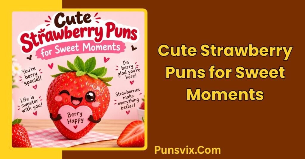 350+ Strawberry Puns That Are Berry Funny, Cute & Clever 2 Cute Strawberry Puns for Sweet Moments