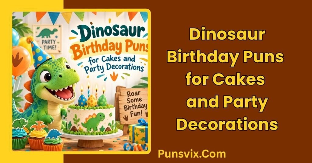 350+ Dinosaur Birthday Puns: Roaring Funny Ideas for Every Party 2 Dinosaur Birthday Puns for Cakes and Party Decorations