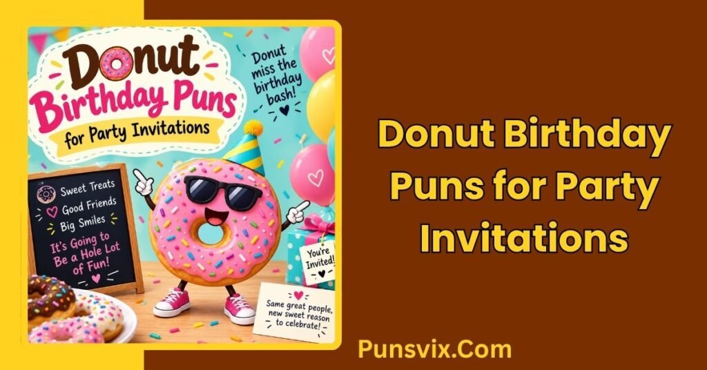 250+ Donut Birthday Puns That Will Make Your Day Extra Sweet 3 Donut Birthday Puns for Party Invitations