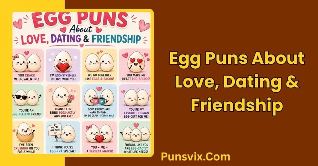 330+ Egg Puns That Will Crack You Up: Funny, Clever & Delightful Ideas 4 Egg Puns About Love, Dating & Friendship