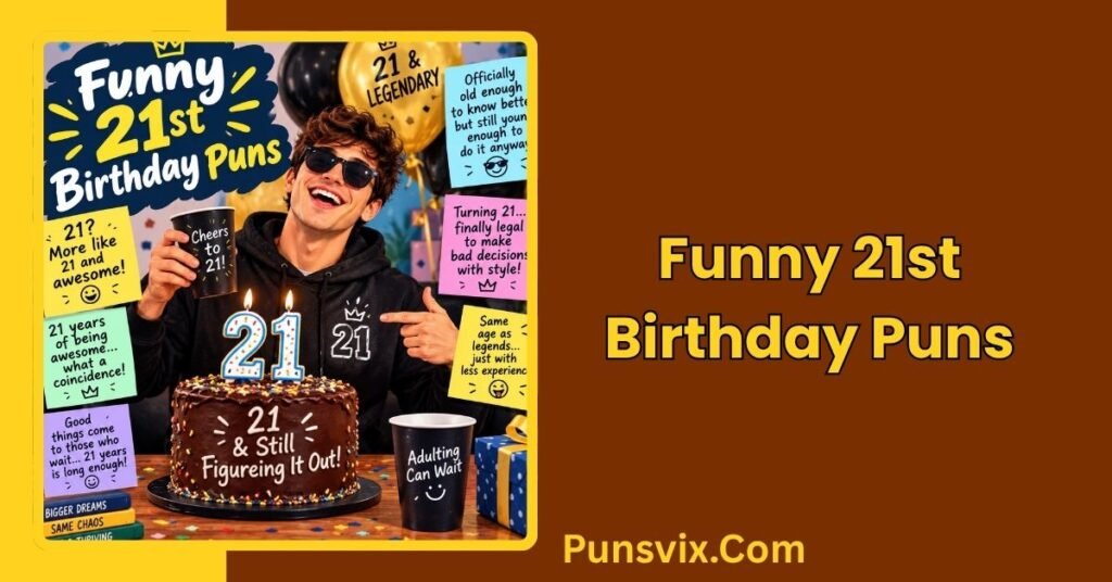 120+ 21st Birthday Puns to Make the Big Day Unforgettable 2 Funny 21st Birthday Puns