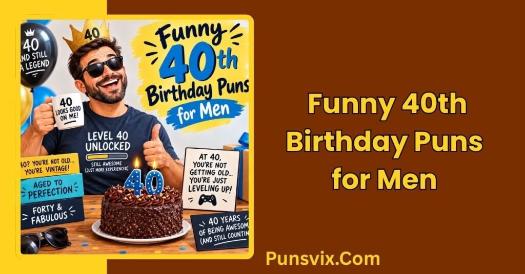 Funny 40th Birthday Puns for Men