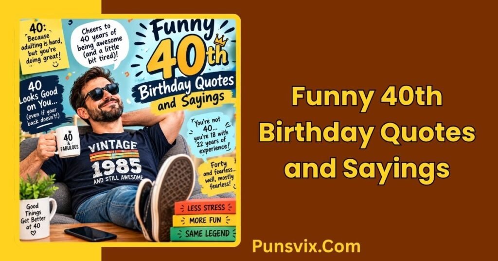Funny 40th Birthday Quotes and Sayings