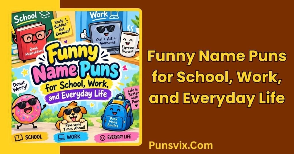 250+ Funny Name Puns That Will Have You Laughing Out Loud 4 Funny Name Puns for School, Work, and Everyday Life