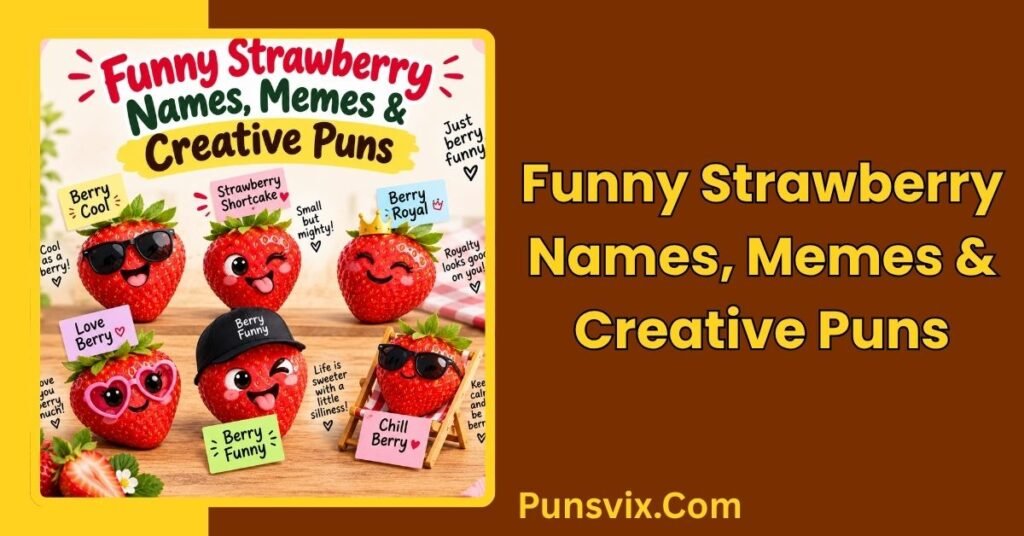 350+ Strawberry Puns That Are Berry Funny, Cute & Clever 5 Funny Strawberry Names, Memes & Creative Puns