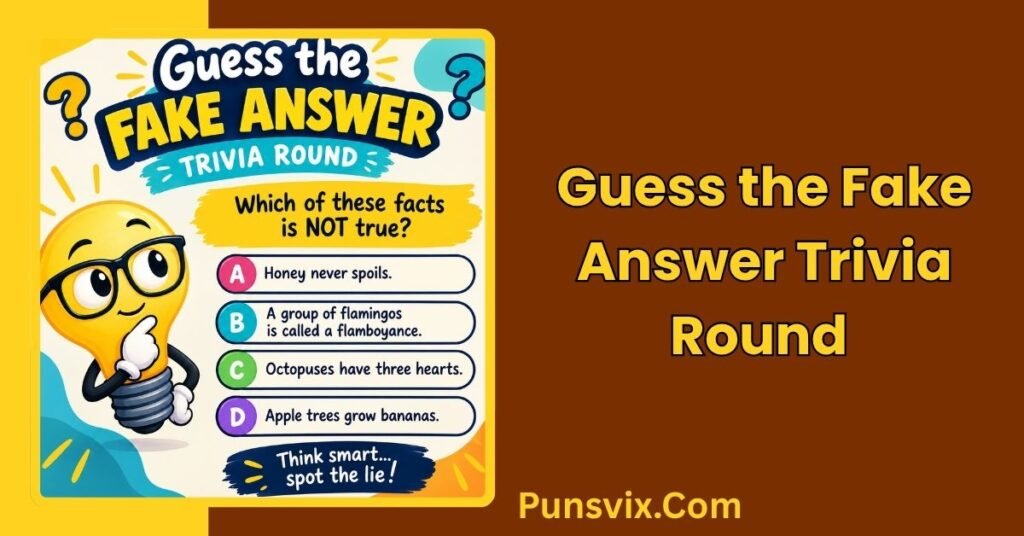 Guess the Fake Answer Trivia Round