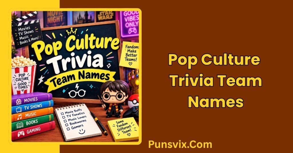Pop Culture Trivia Team Names