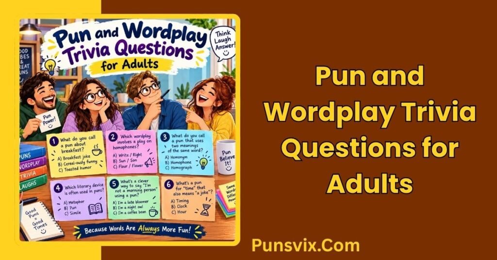 Pun and Wordplay Trivia Questions for Adults