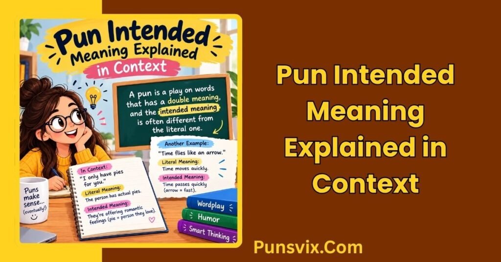 700+Pun Intended Meaning Explained Clearly: Definition & Examples 2 Pun Intended Meaning Explained in Context