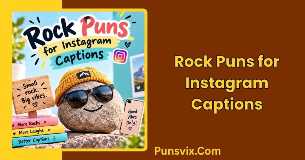 250+ Funny Rock Puns That Will Have You Rocking With Laughter 3 Rock Puns for Instagram Captions