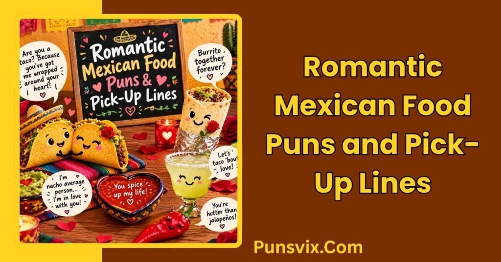 250+ Amazing Mexican Food Puns That Will Spice Up Your Day 5 Romantic Mexican Food Puns and Pick-Up Lines