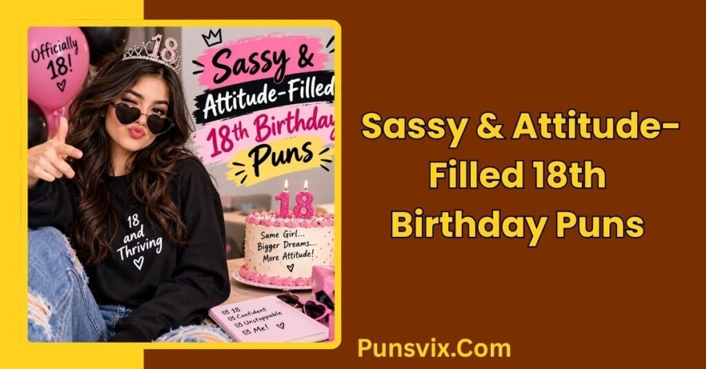18th Birthday Puns: 100+ Funny, Cute & Clever Ideas 3 Sassy & Attitude-Filled 18th Birthday Puns