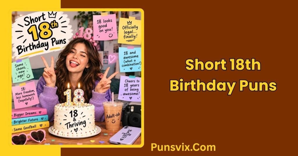 18th Birthday Puns: 100+ Funny, Cute & Clever Ideas 2 Short 18th Birthday Puns