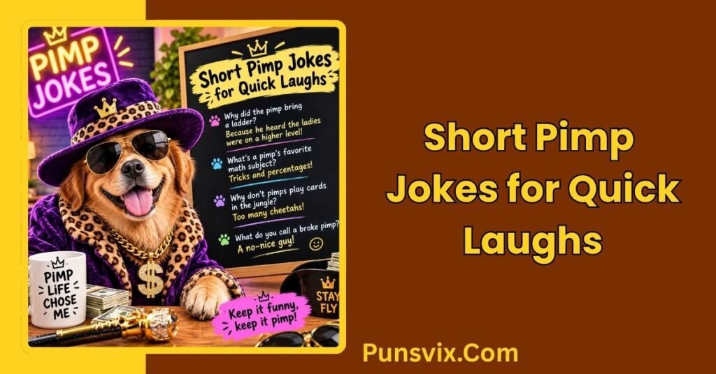 Funny Pimp Puns And Jokes: 200+ Smooth, Clever Laughs to Share 3 Short Pimp Jokes for Quick Laughs
