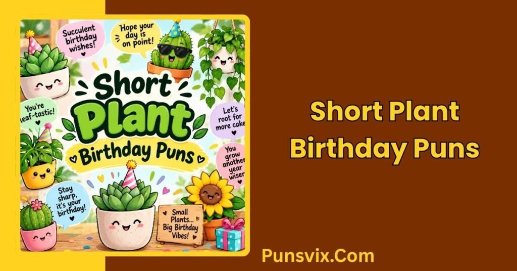 250+ Plant Birthday Puns: Funny, Cute & Clever Birthday Ideas 2 Short Plant Birthday Puns