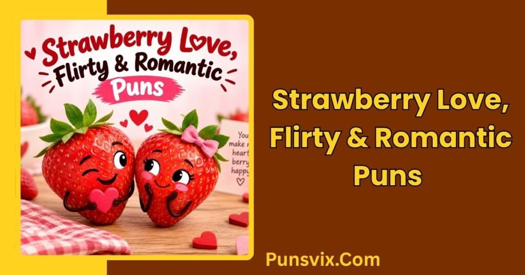 350+ Strawberry Puns That Are Berry Funny, Cute & Clever 3 Strawberry Love, Flirty & Romantic Puns