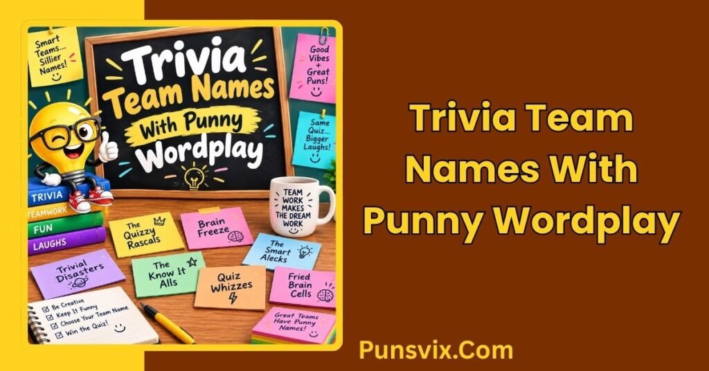 150+ Trivia Puns for Quiz Night Laughs That Everyone Will Love 3 Trivia Team Names With Punny Wordplay