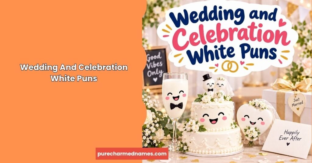250+ White Puns That Are Clean, Clever, and Brighten Your Day 7 Wedding and Celebration White Puns
