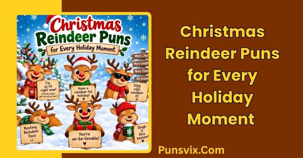 300+ Reindeer Puns to Make Your Holiday Season Merry and Bright 3 Christmas Reindeer Puns for Every Holiday Moment