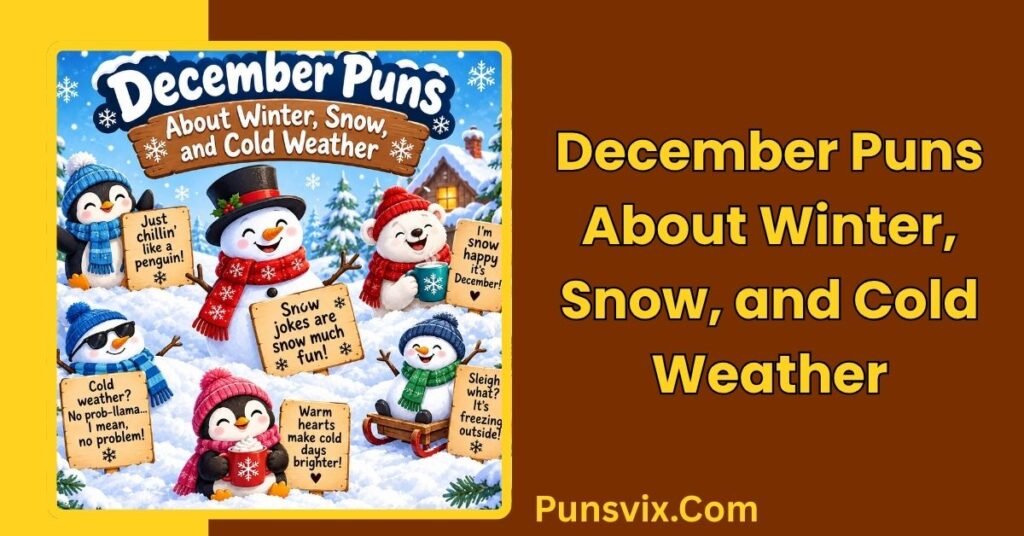 150+ December Puns That Will Make Your Holiday Season More Fun 2 December Puns About Winter, Snow, and Cold Weather
