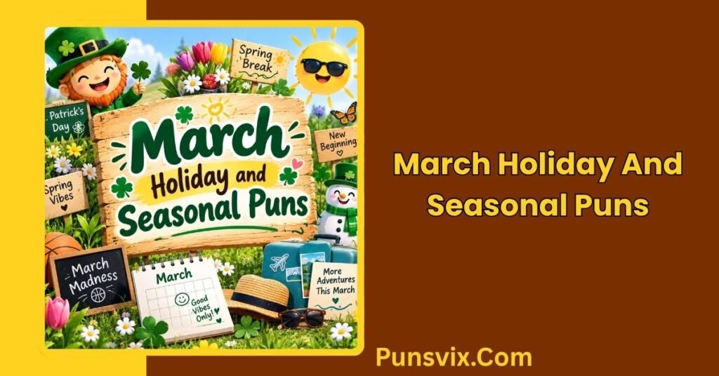 250+ Hilarious March Puns That Will Spring You Into Laughter All Month Long 6 March Holiday and Seasonal Puns