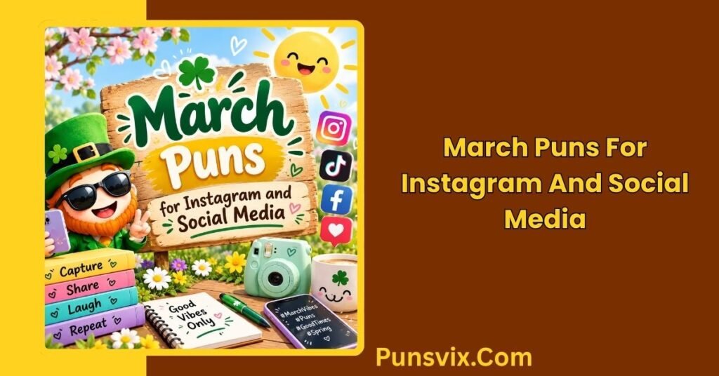 250+ Hilarious March Puns That Will Spring You Into Laughter All Month Long 4 March Puns for Instagram and Social Media