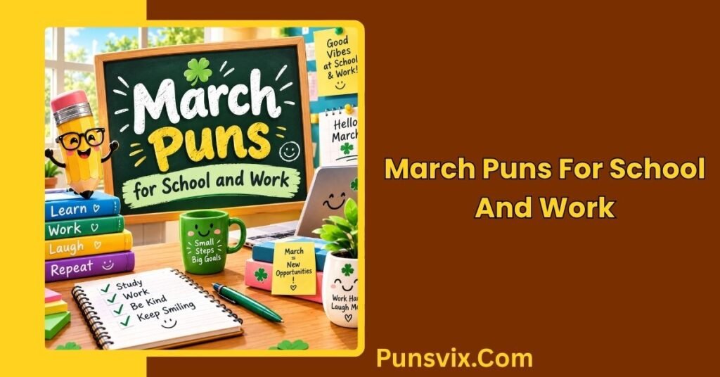 250+ Hilarious March Puns That Will Spring You Into Laughter All Month Long 5 March Puns for School and Work